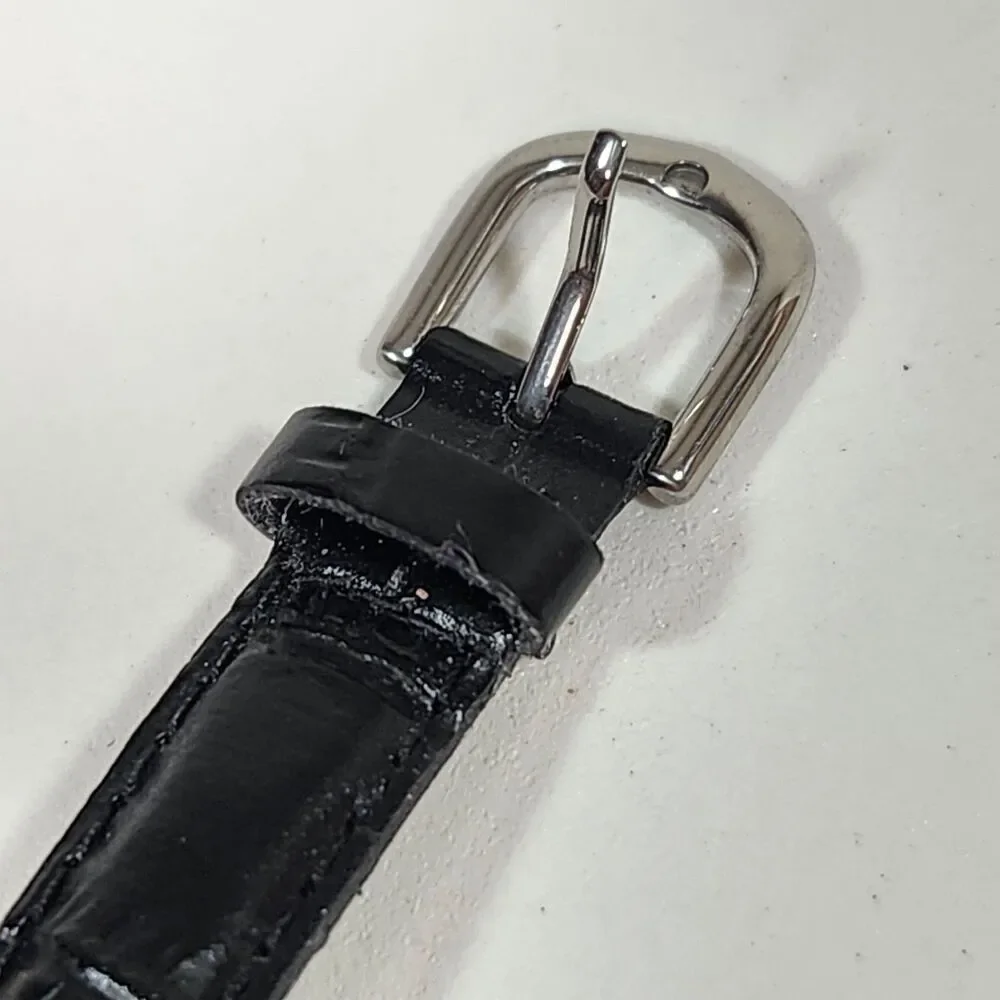 Ladies Carriage by Timex Quartz Watch Black Leather Band 8